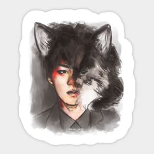 Min-Wolf Sticker